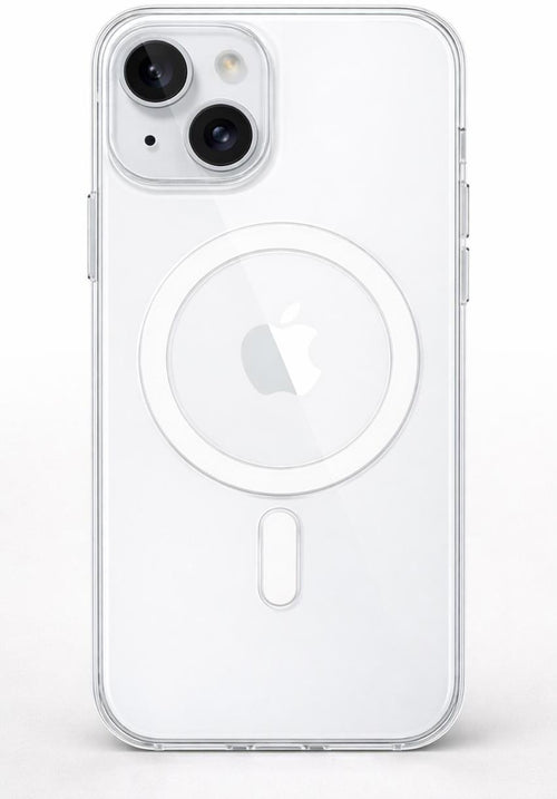 I PHONE 15 Crystal Poly back cover with magnetic charging (Transperant,flexible,All models available)