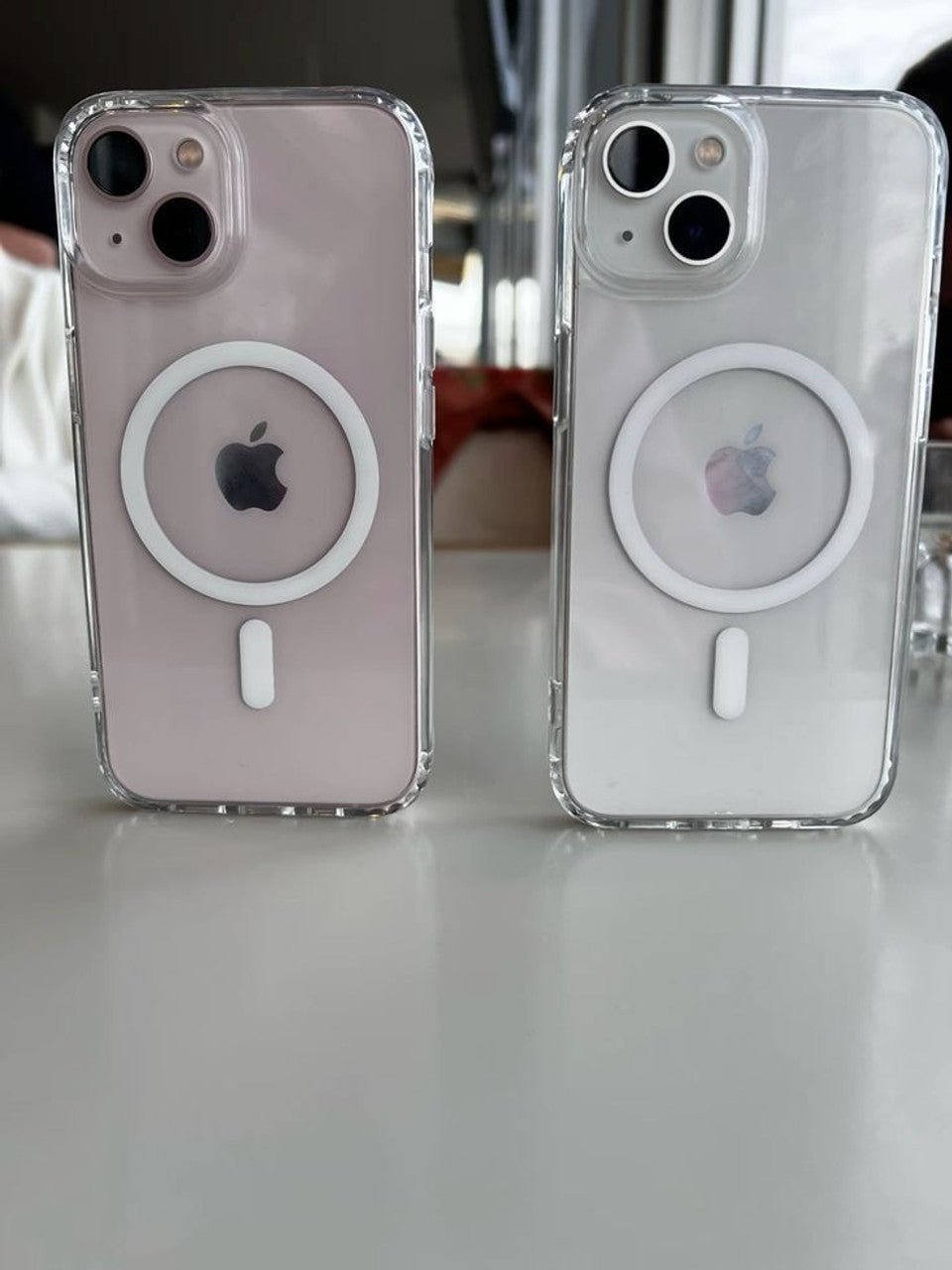 I PHONE 15 Crystal Poly back cover with magnetic charging (Transperant,flexible,All models available)